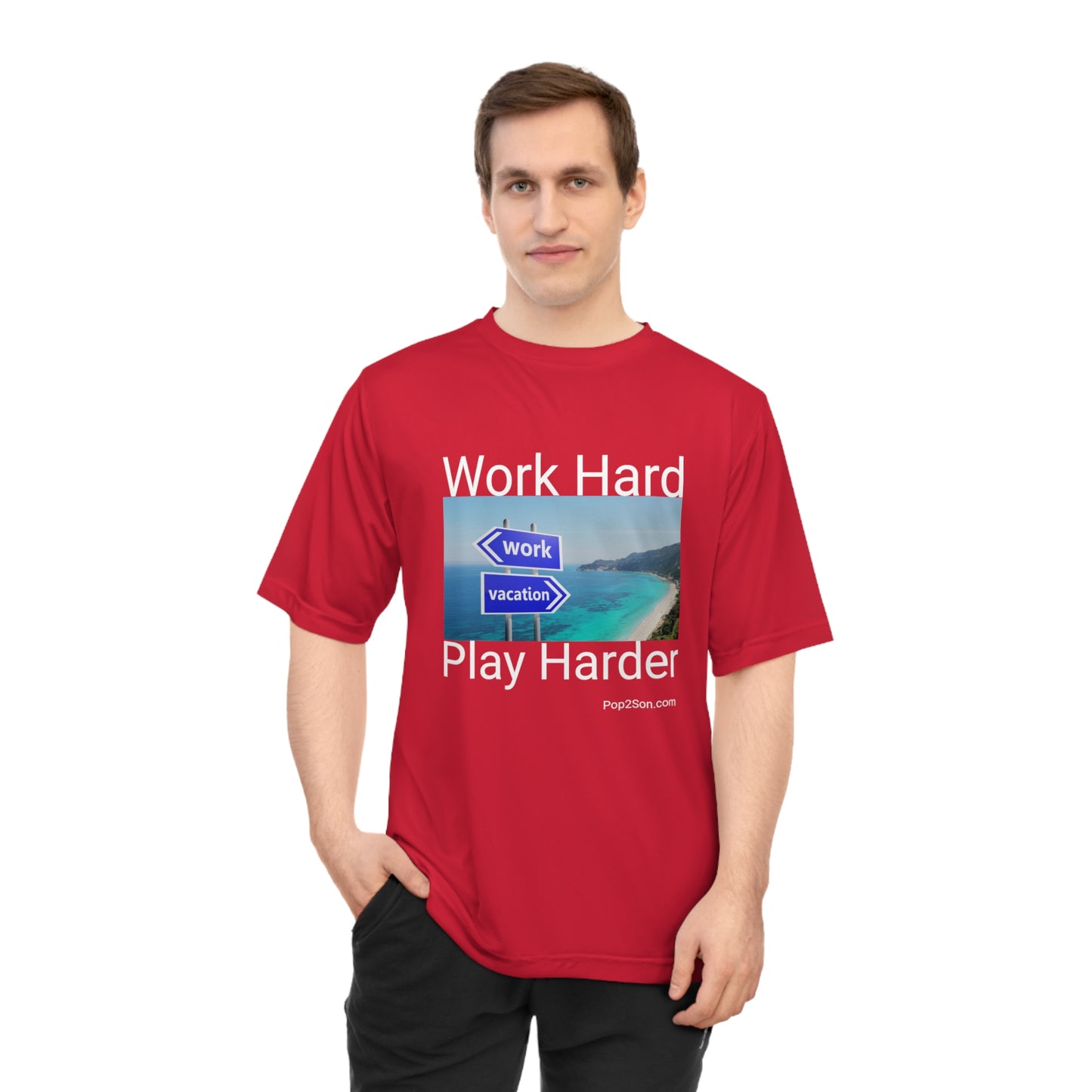 Unisex Work Hard/Play Harder Zone Performance T-shirt