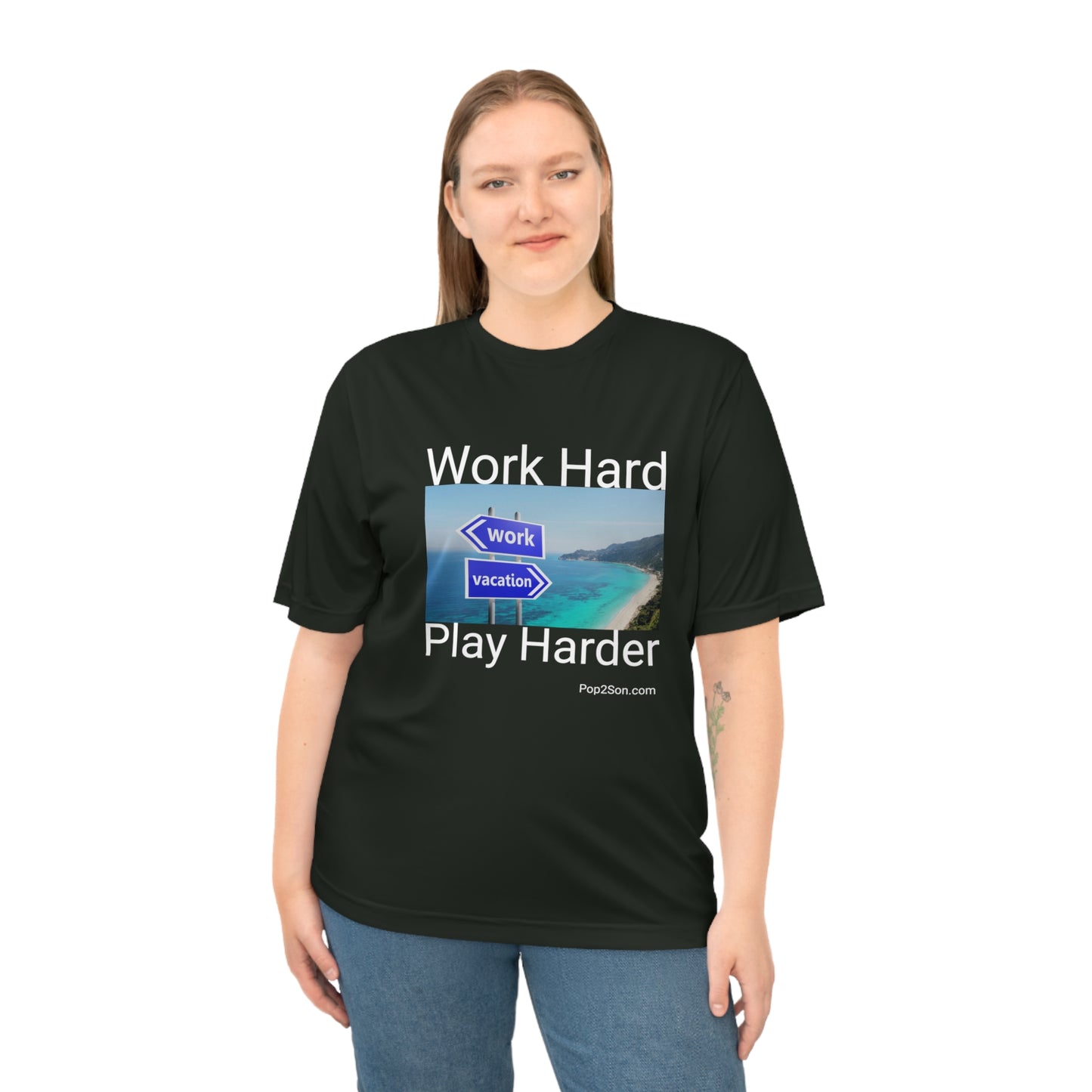 Unisex Work Hard/Play Harder Zone Performance T-shirt