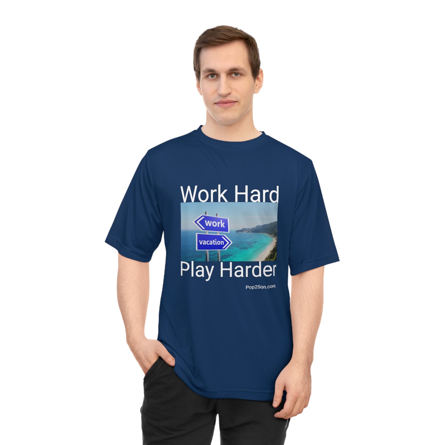 Unisex Work Hard/Play Harder Zone Performance T-shirt
