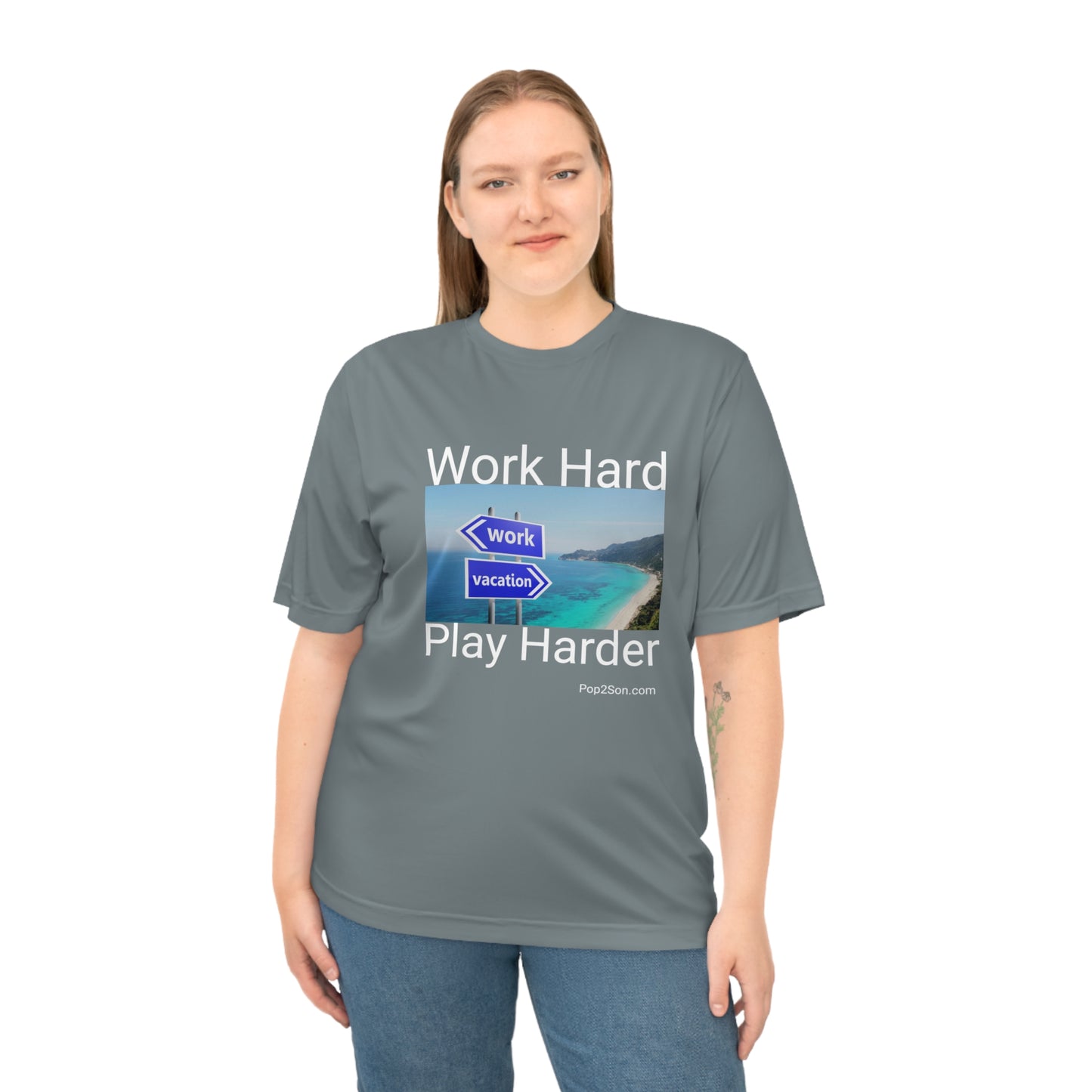 Unisex Work Hard/Play Harder Zone Performance T-shirt
