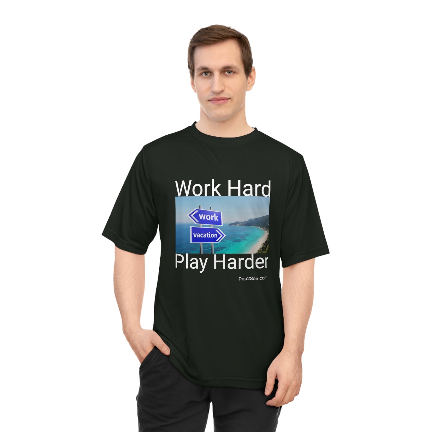 Unisex Work Hard/Play Harder Zone Performance T-shirt