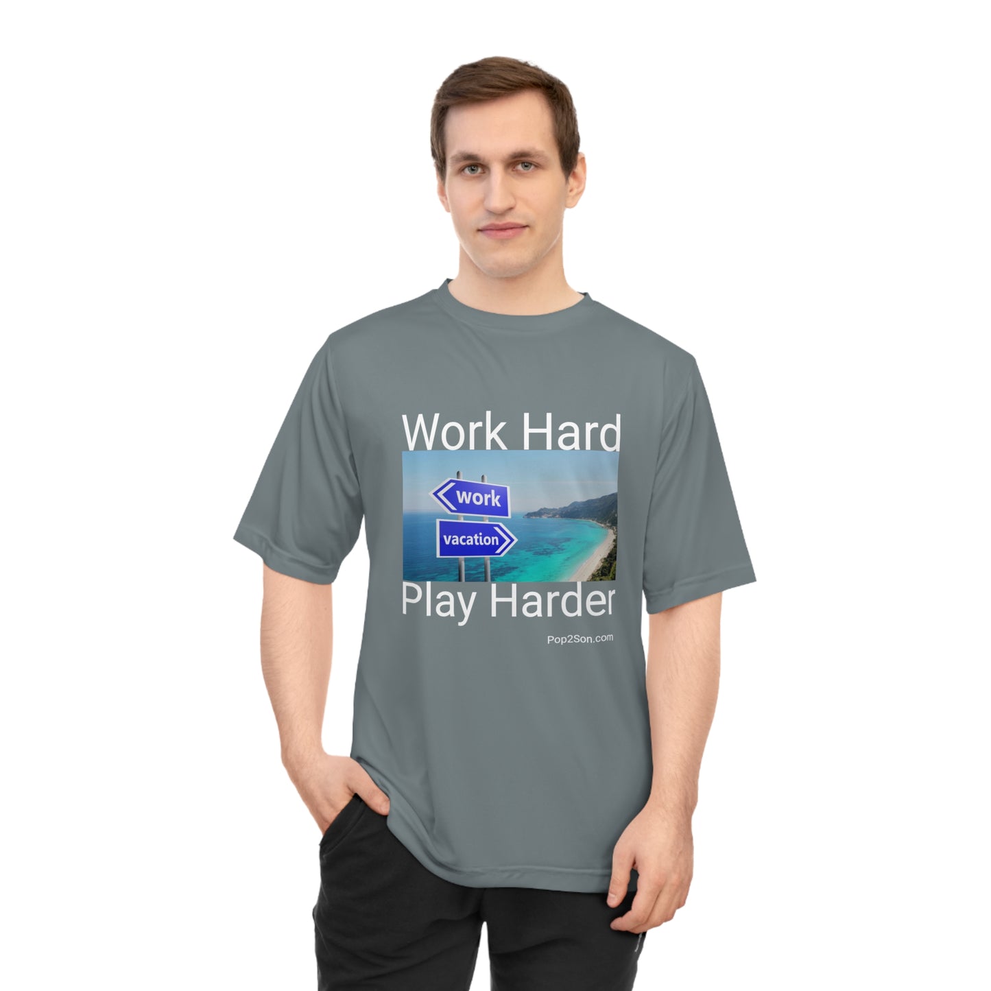 Unisex Work Hard/Play Harder Zone Performance T-shirt