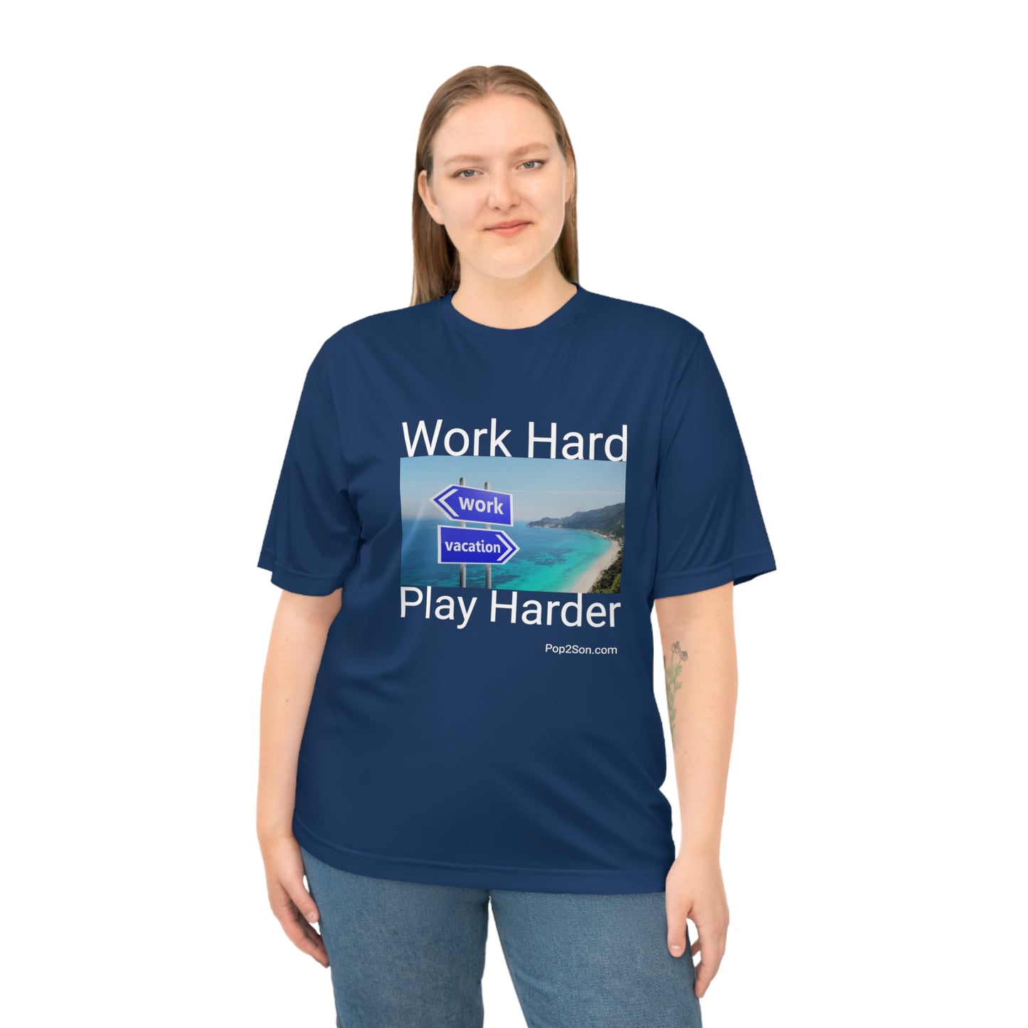 Unisex Work Hard/Play Harder Zone Performance T-shirt